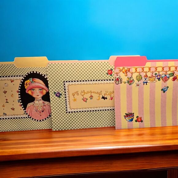 2004 Mary Engelbreit Charmed Life Y2K File Folders Vintage ME Princess Stickers - Picture 6 of 13